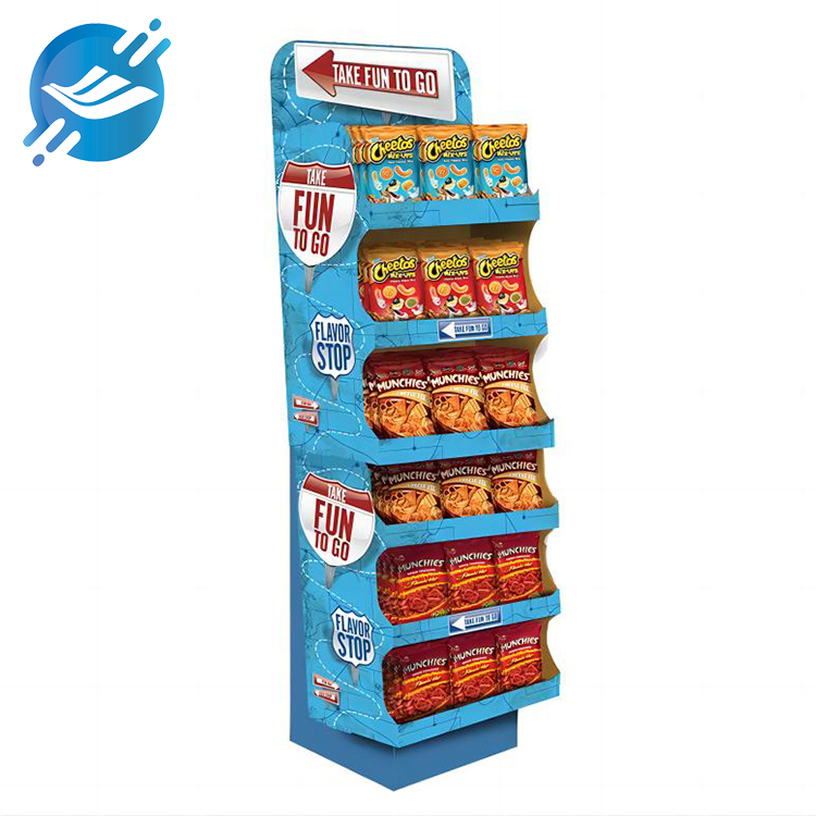 Advertising POP Paper Floor Pallet Snacks Display Racks 