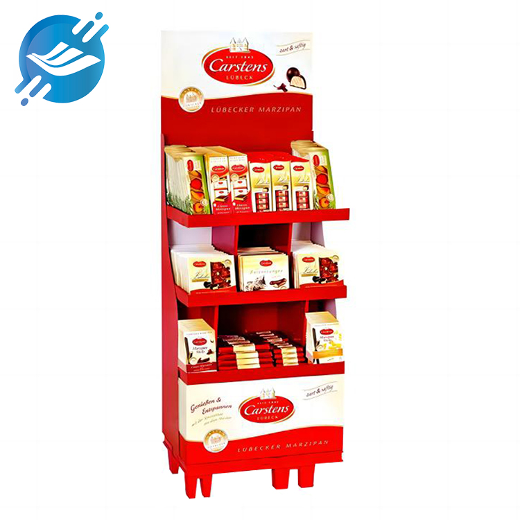 Advertising POP Paper Floor Pallet Snacks Display Racks 