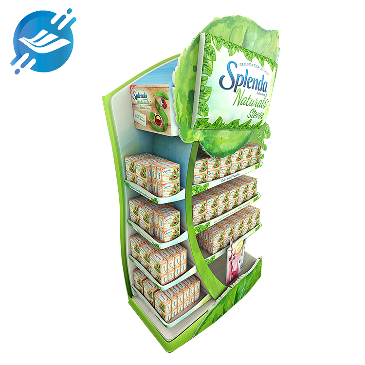 Metal floor-standing multi-layer multi-faceted tea bag display stand