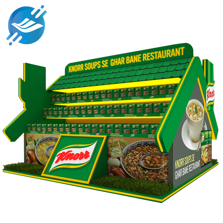 Customized metal floor-mounted large-capacity luminous condiment display stand