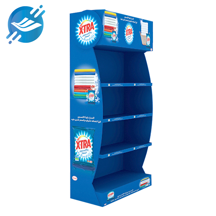 Customized metal floor-standing single-sided laundry detergent display rack