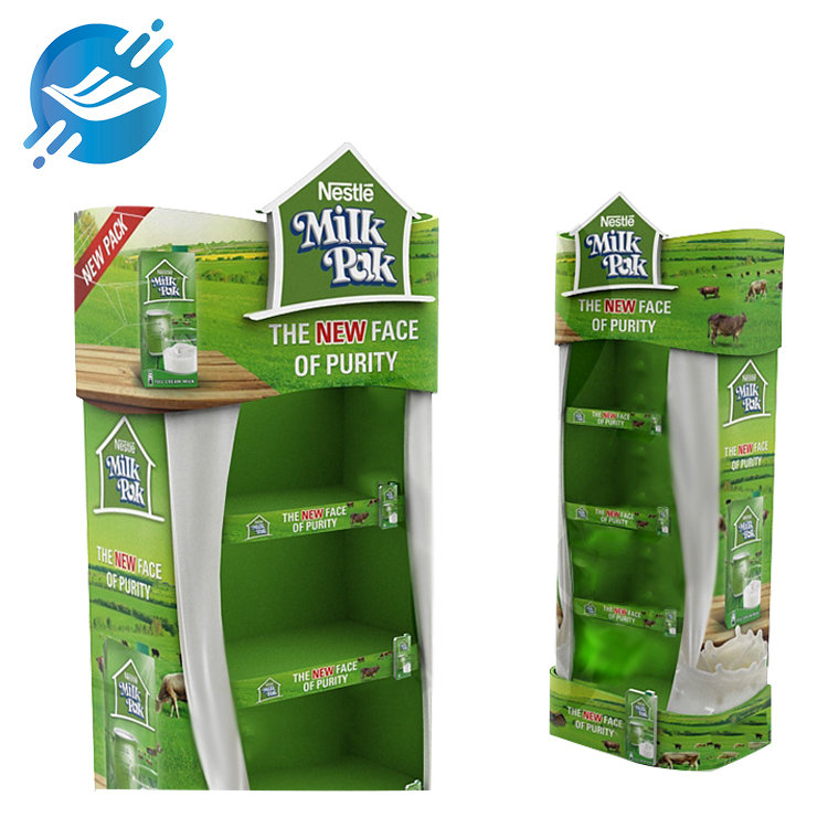 Floor type single side large capacity carton milk display stand