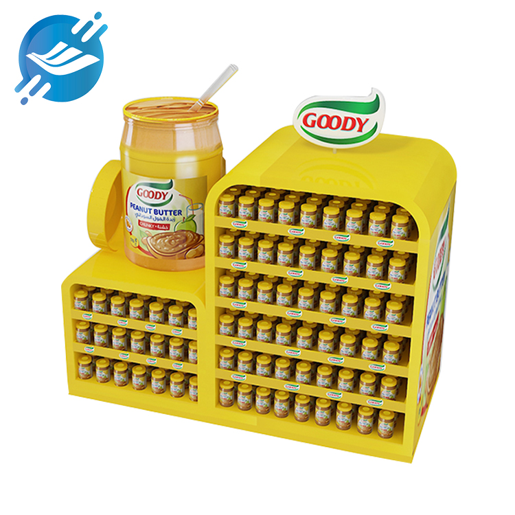 High saturation color & double sided design floor standing peanut butter food display rack | Youlian