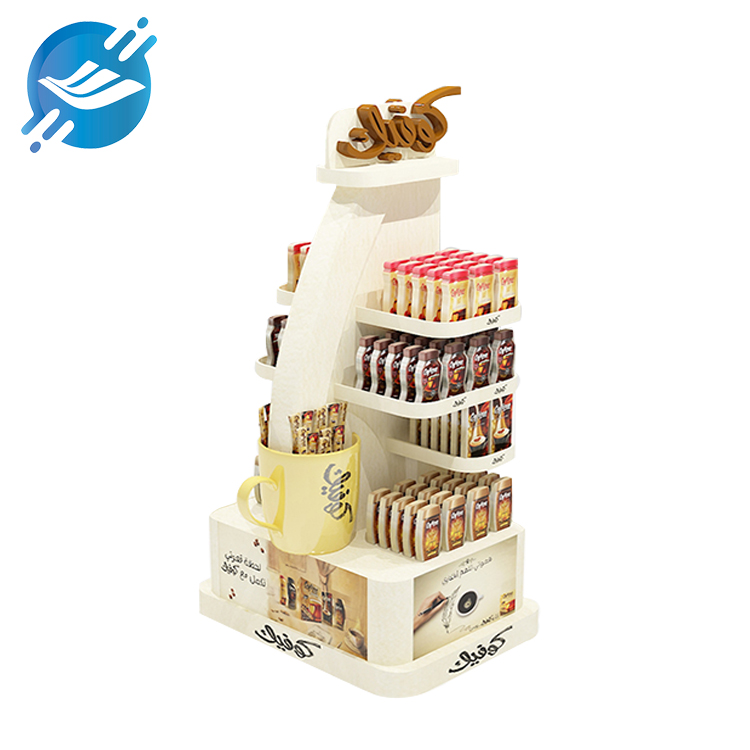 Sturdy and durable double sided metal floor standing coffee beverage display rack | Youlian