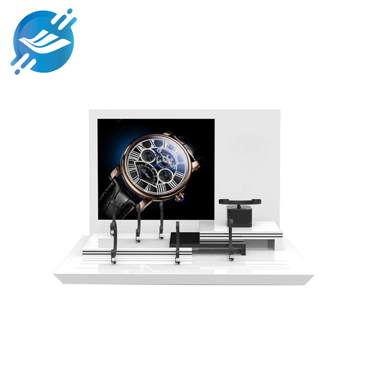 Sleek and Modern Luxury Watch Display Stand with High-Definition Background for High-End Timepieces